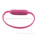 Pink Bracelet Silicone USB Flash Drive, Various Colors Available, No Software Installation Required